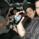 To get to the restaurant, Spoony put the guys up in the Triple M Hummer... (from left to right) Don, Jamie, Rebecca and Dale.